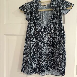 Ramy Brook Sky and Ivory Blouse